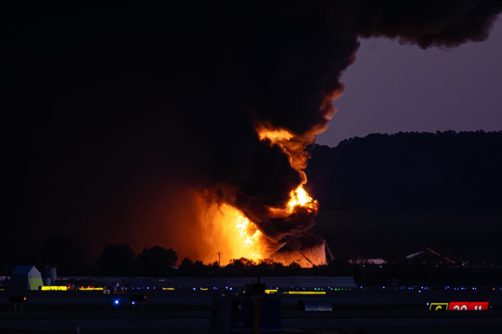 UPS plane crashes after takeoff from Louisville airport, three people on board