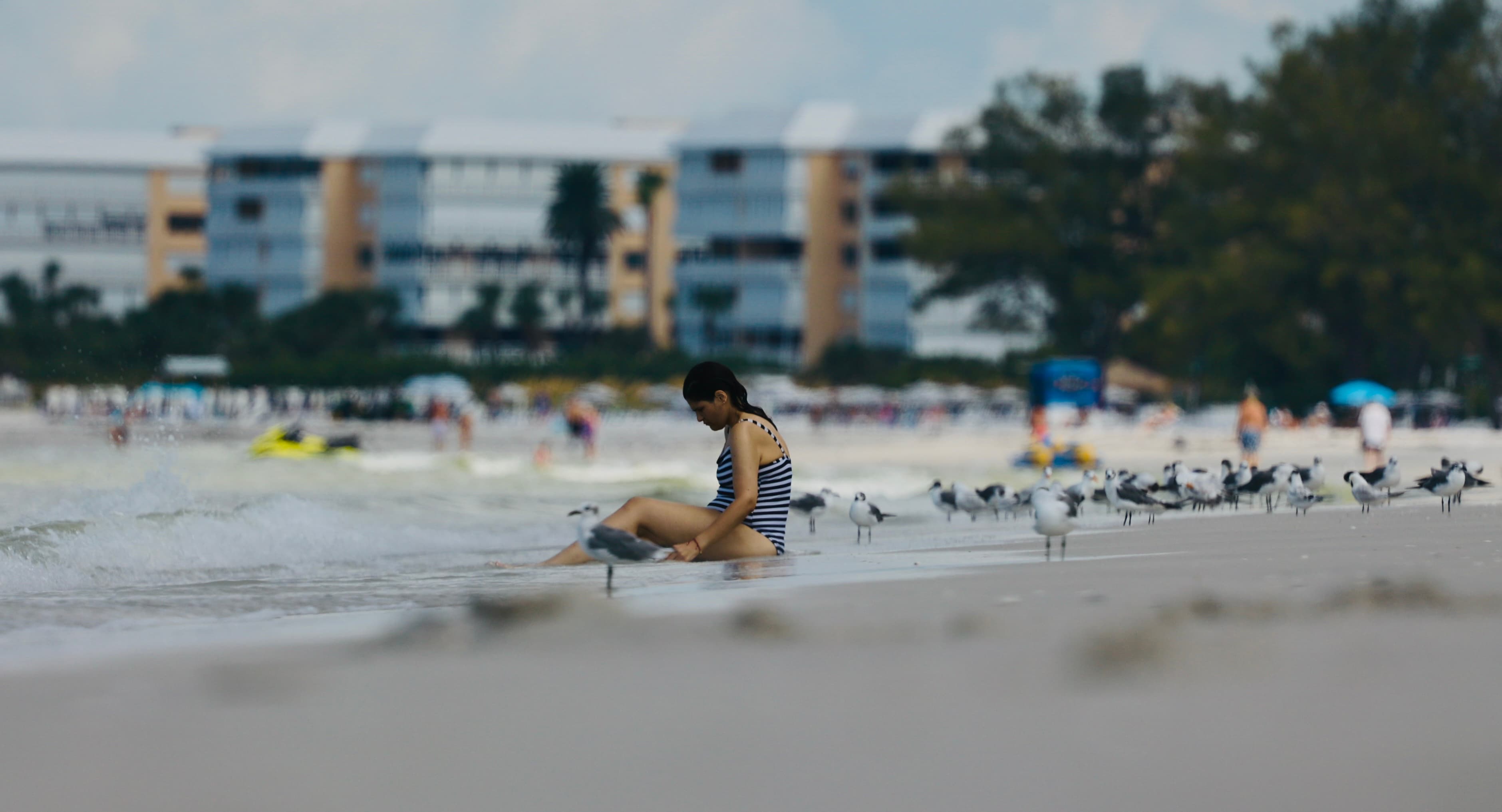 Tourists and locals packed Florida beaches this Labor Day holiday