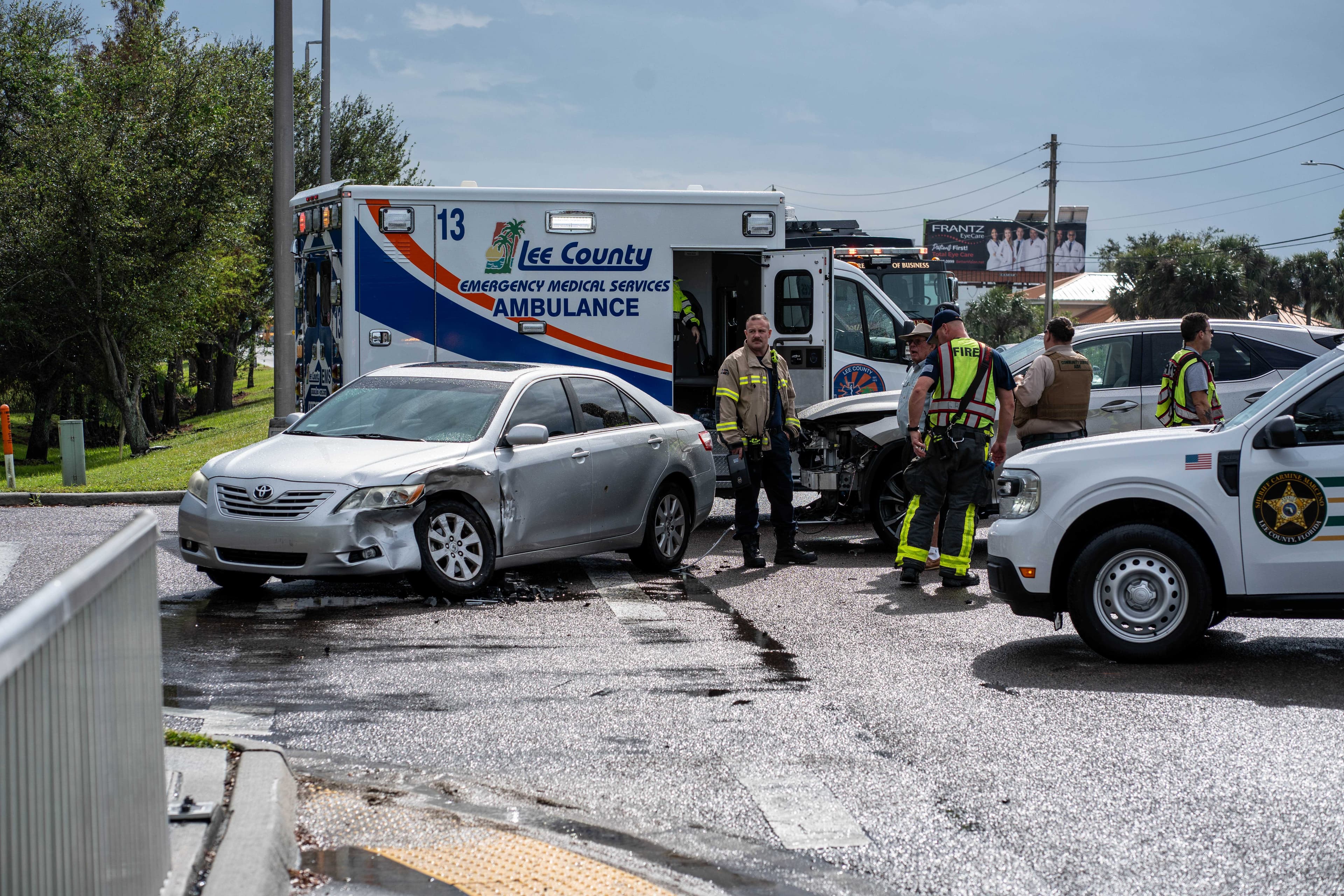 Person hospitalized after two-vehicle crash in Fort Myers