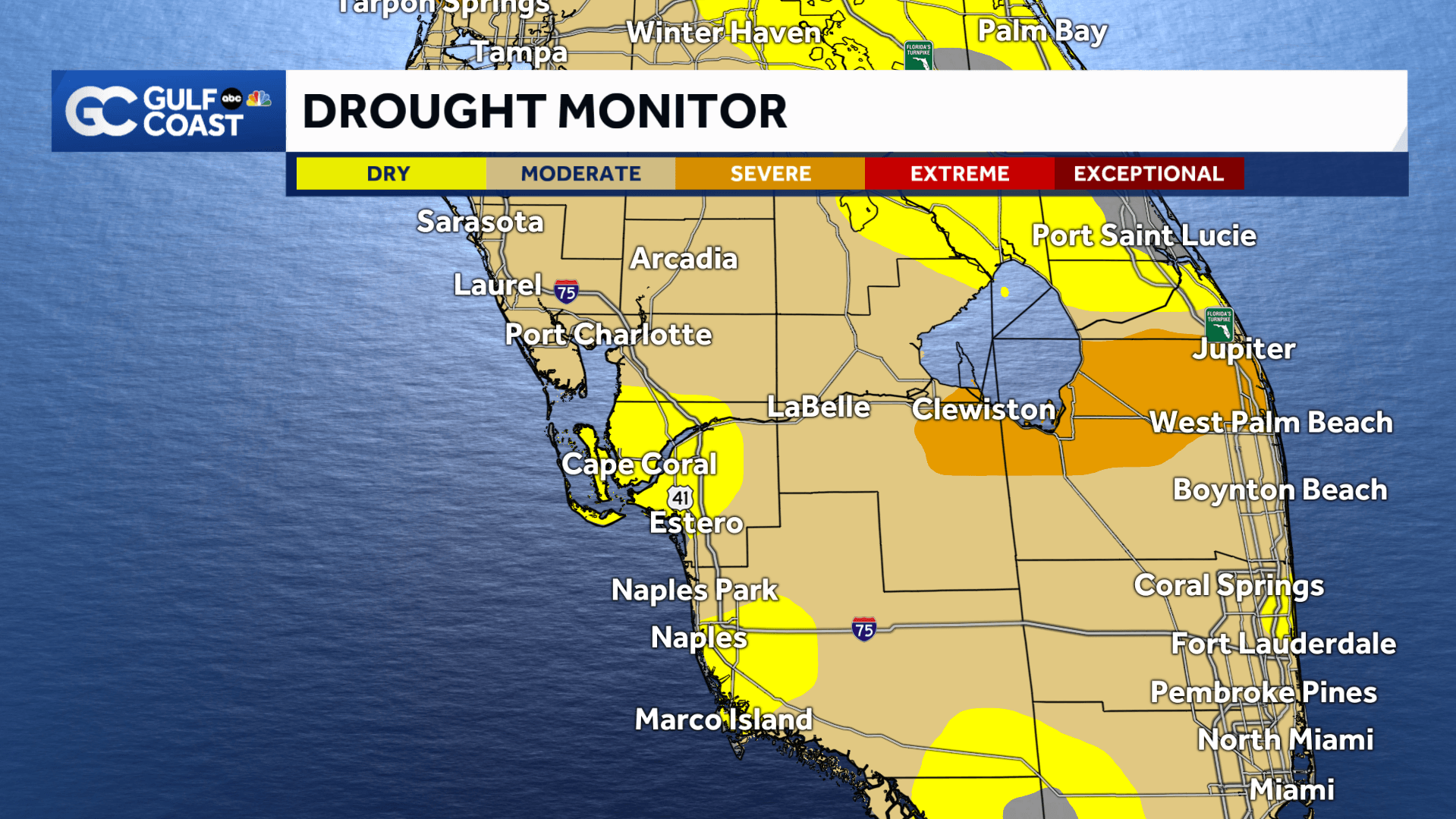 Despite Monday's rain, new data shows drought continues across Gulf Coast