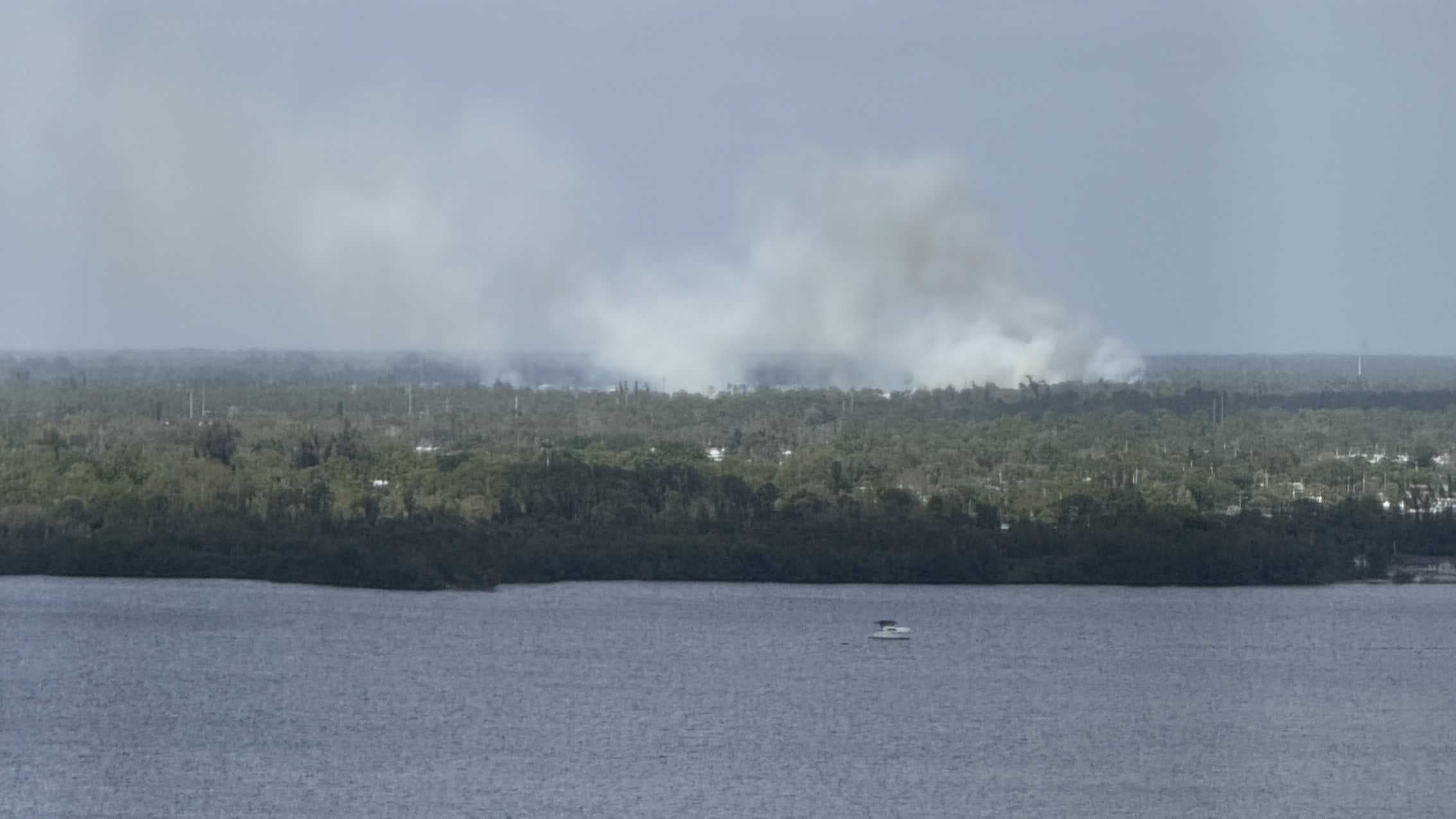 Crews are battle brush fire near Gish Lane in North Fort Myers