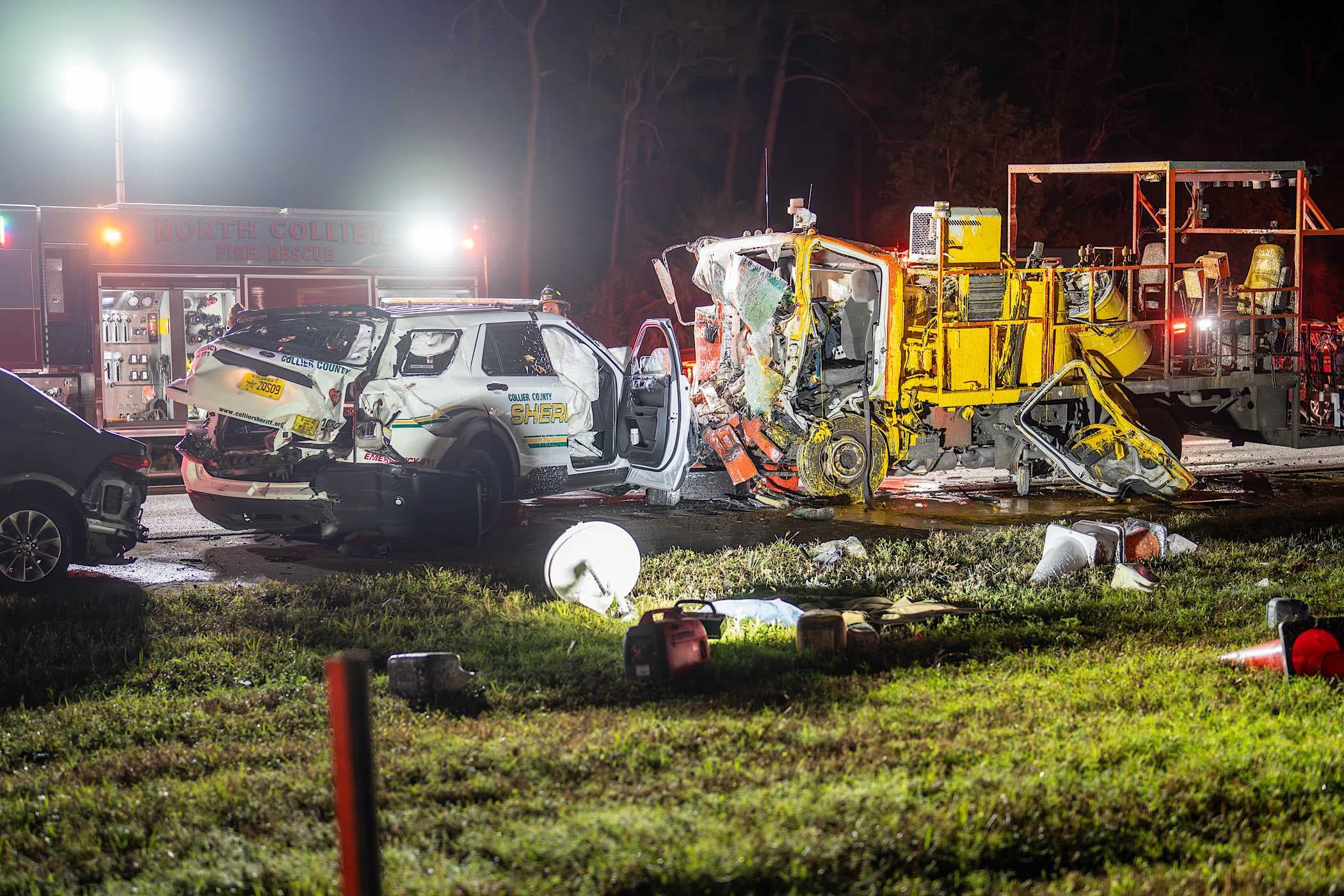 One dead, deputy injured in Collier County I-75 crash