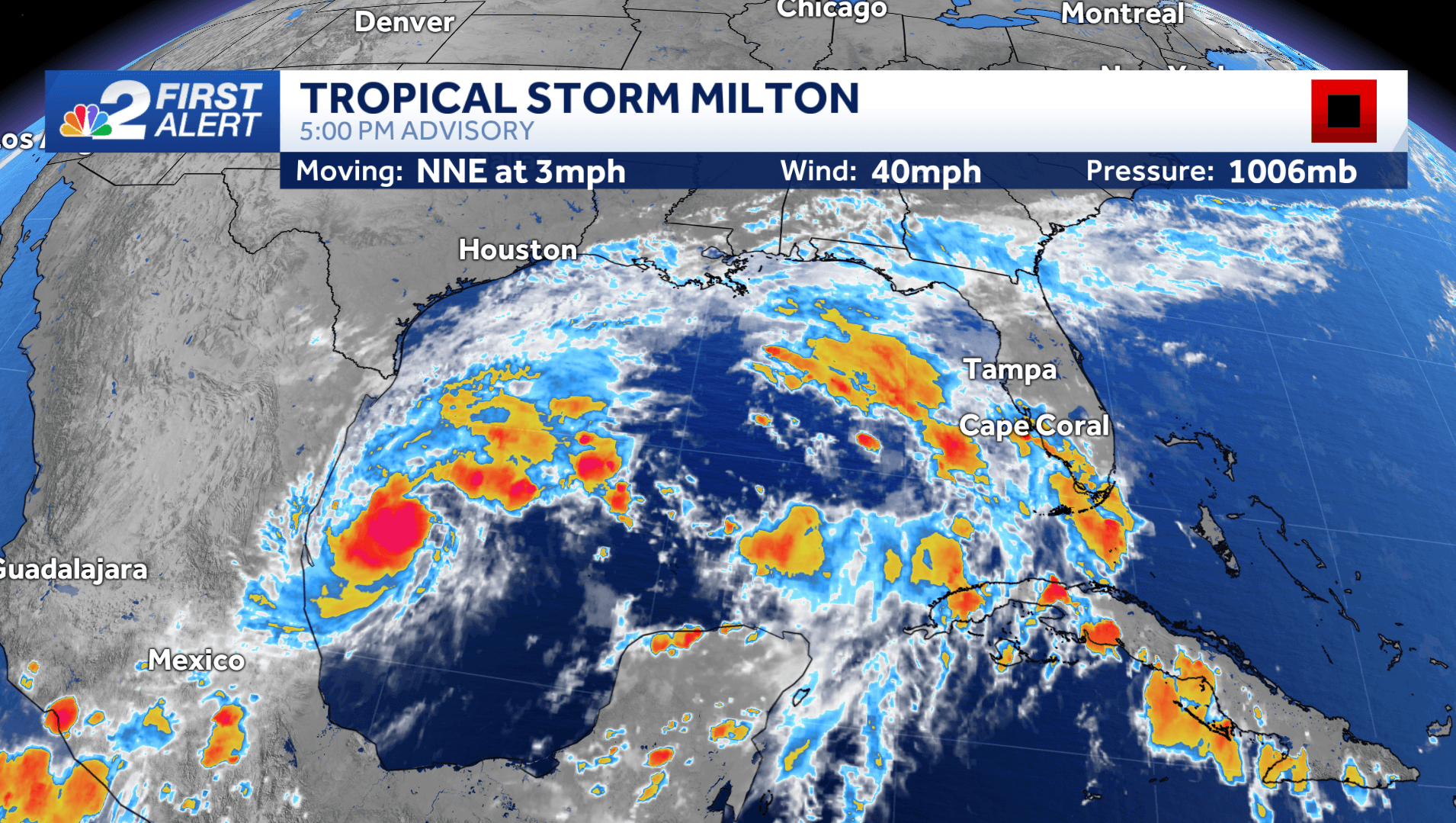 Tropical Storm Milton forms, forecast to become major hurricane prior to Florida landfall