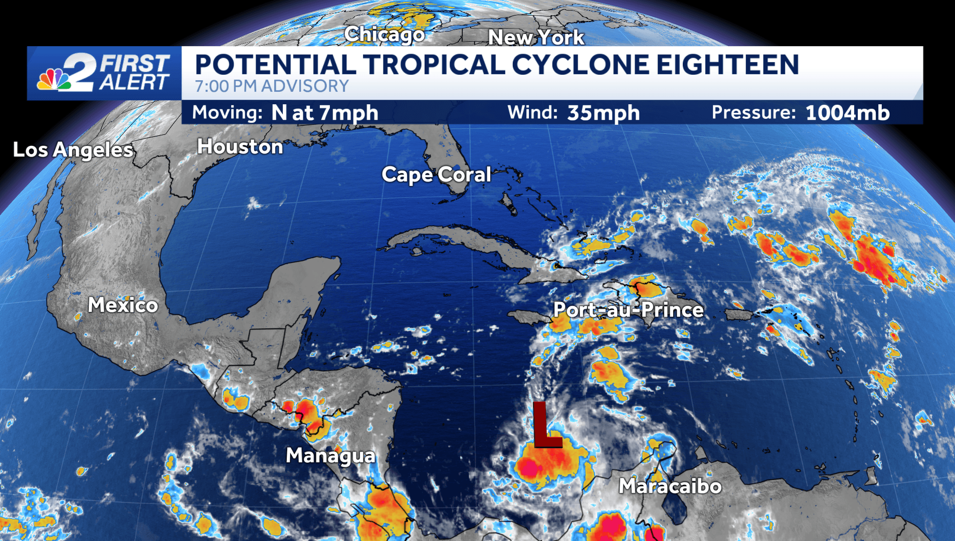 Tracking Potential Tropical Cyclone 18 in the Caribbean, forecast to move into Gulf
