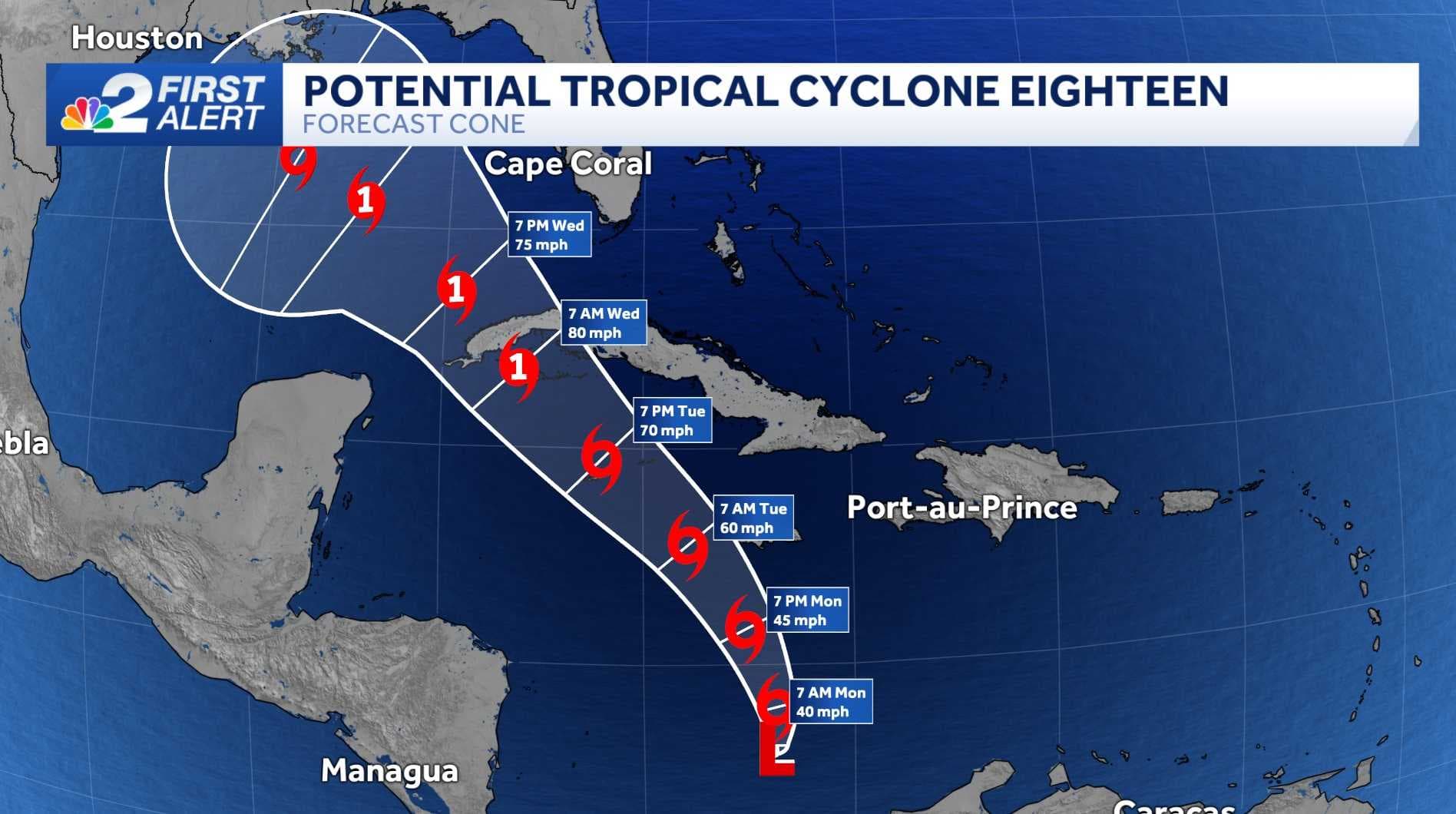 Storm system forecast to reach Gulf of Mexico as hurricane this week