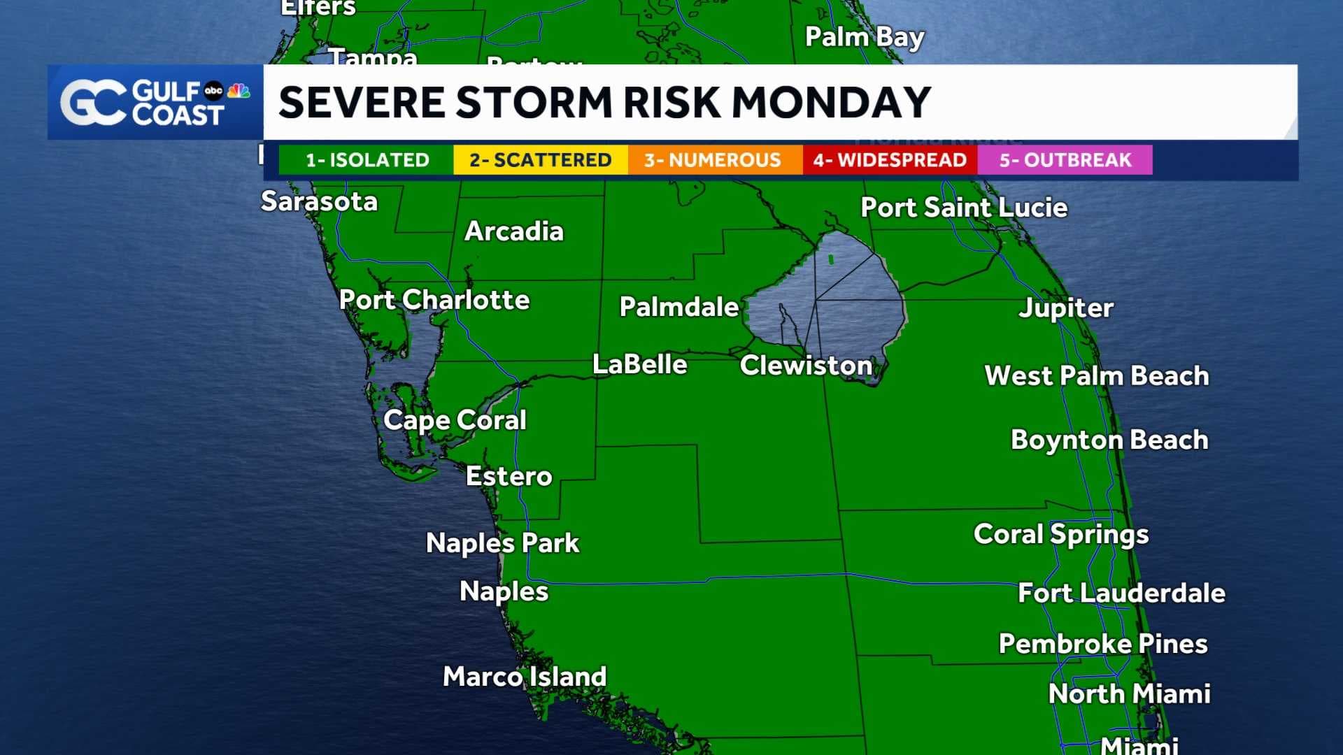 Gulf Coast Weather Alert Day: Tracking strong storms and heavy rain Monday