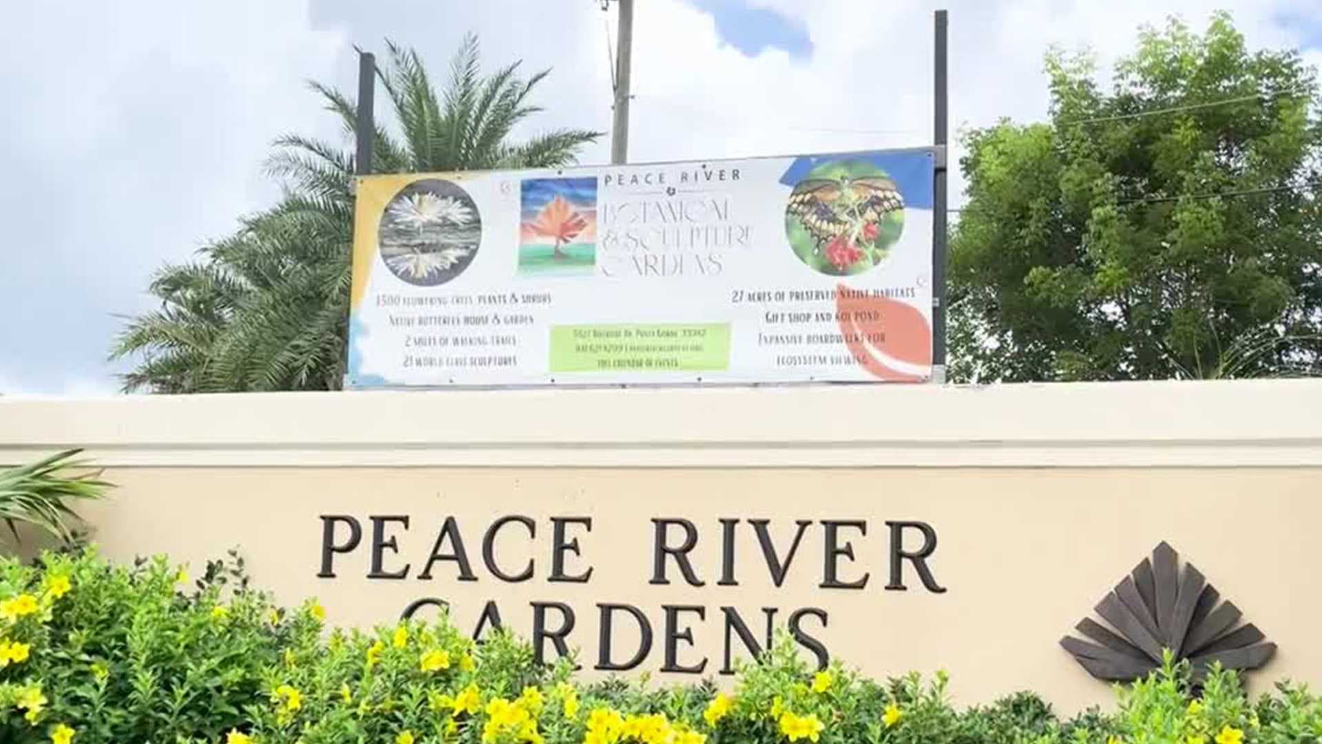 Pollutants found in creek at Peace River Botanical & Sculpture Gardens