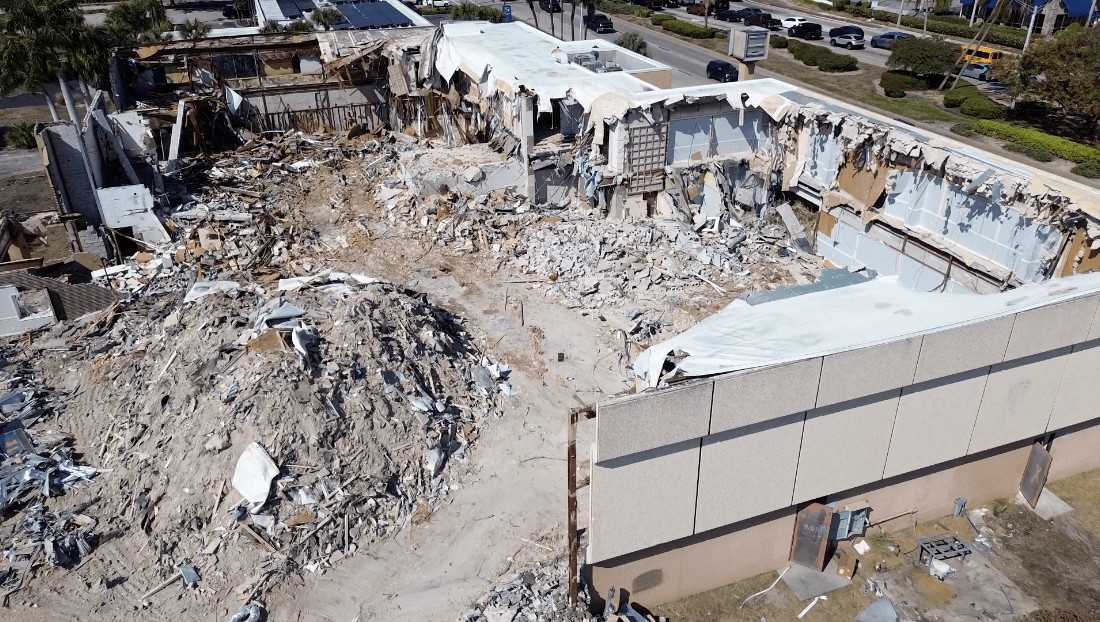 EVICTING THE IGUANAS: demolition begins on infested Cape Coral bank