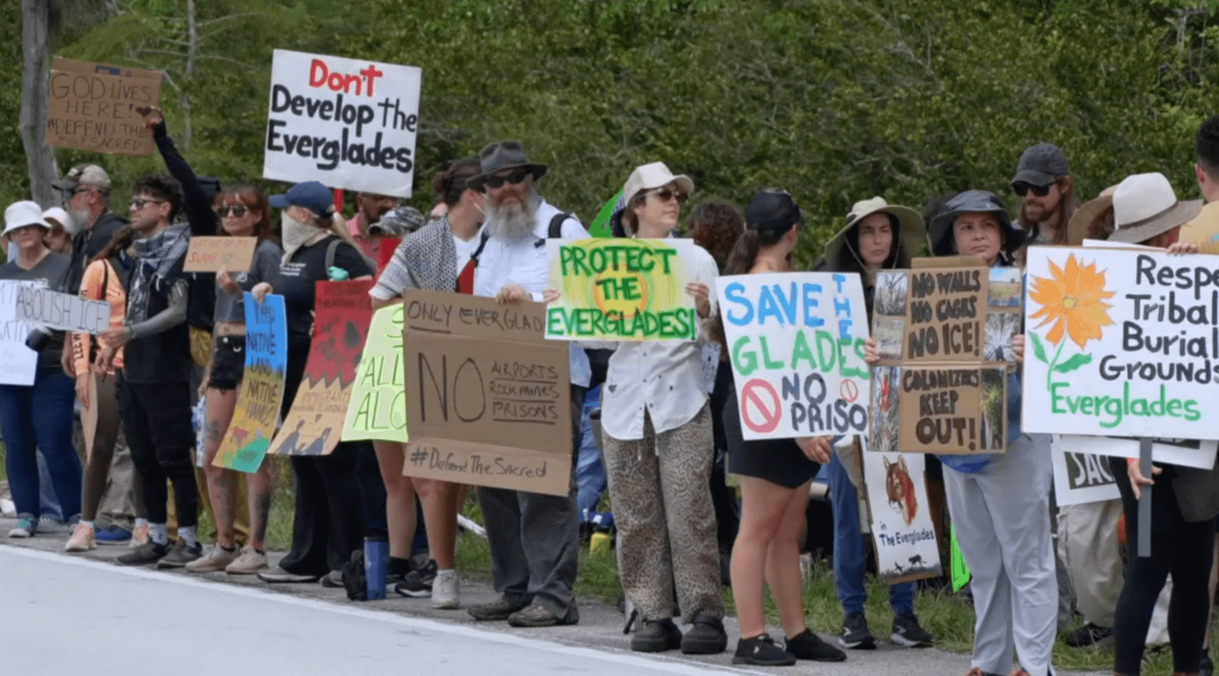 Proposed Everglades detention center draws protest in Ochopee