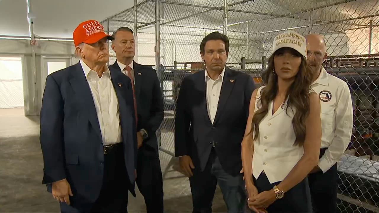 President Trump is at Alligator Alcatraz in Collier County