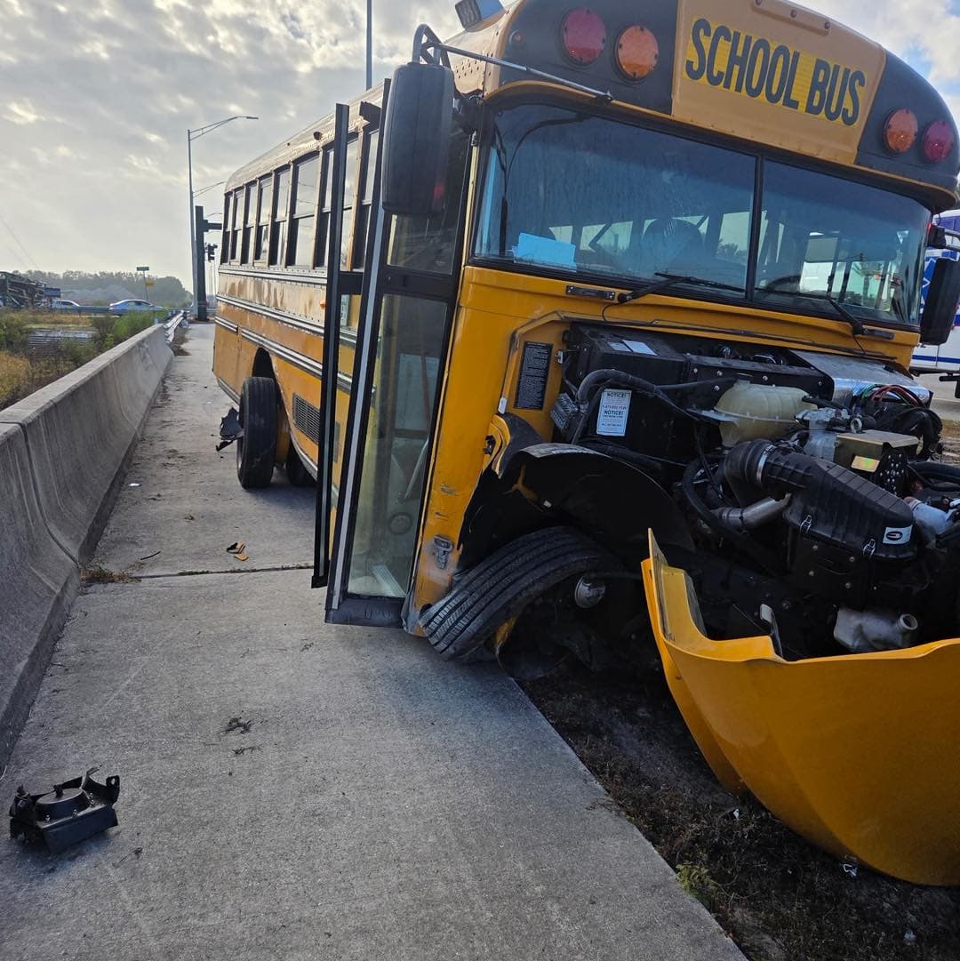 Naples school bus crash: Two people injured
