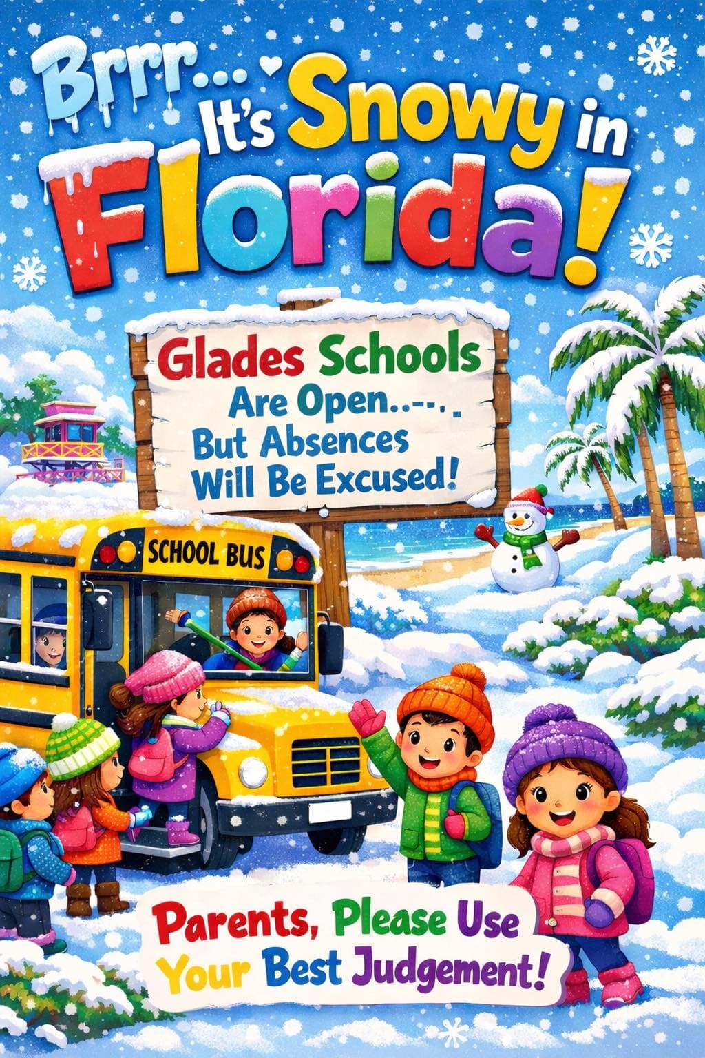'Use your best judgement': Glades County says kids can stay home because of cold
