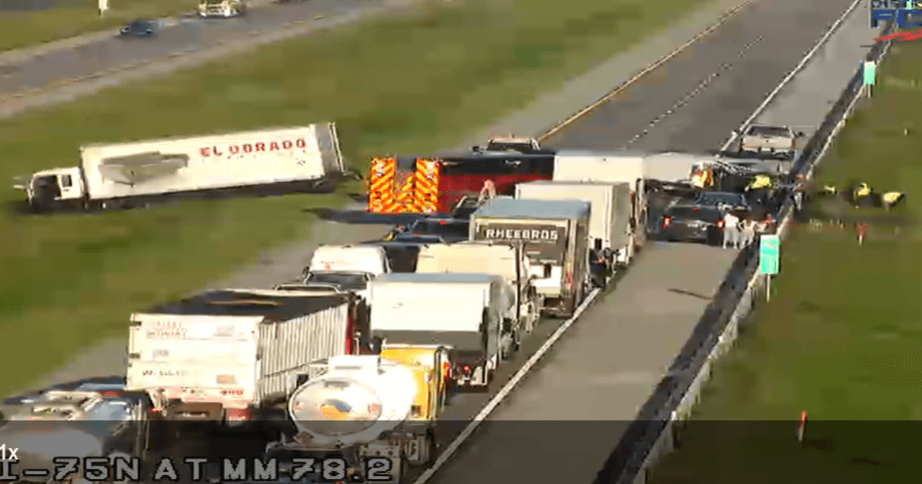 Florida troopers respond to semi-truck crash with injuries on I-75