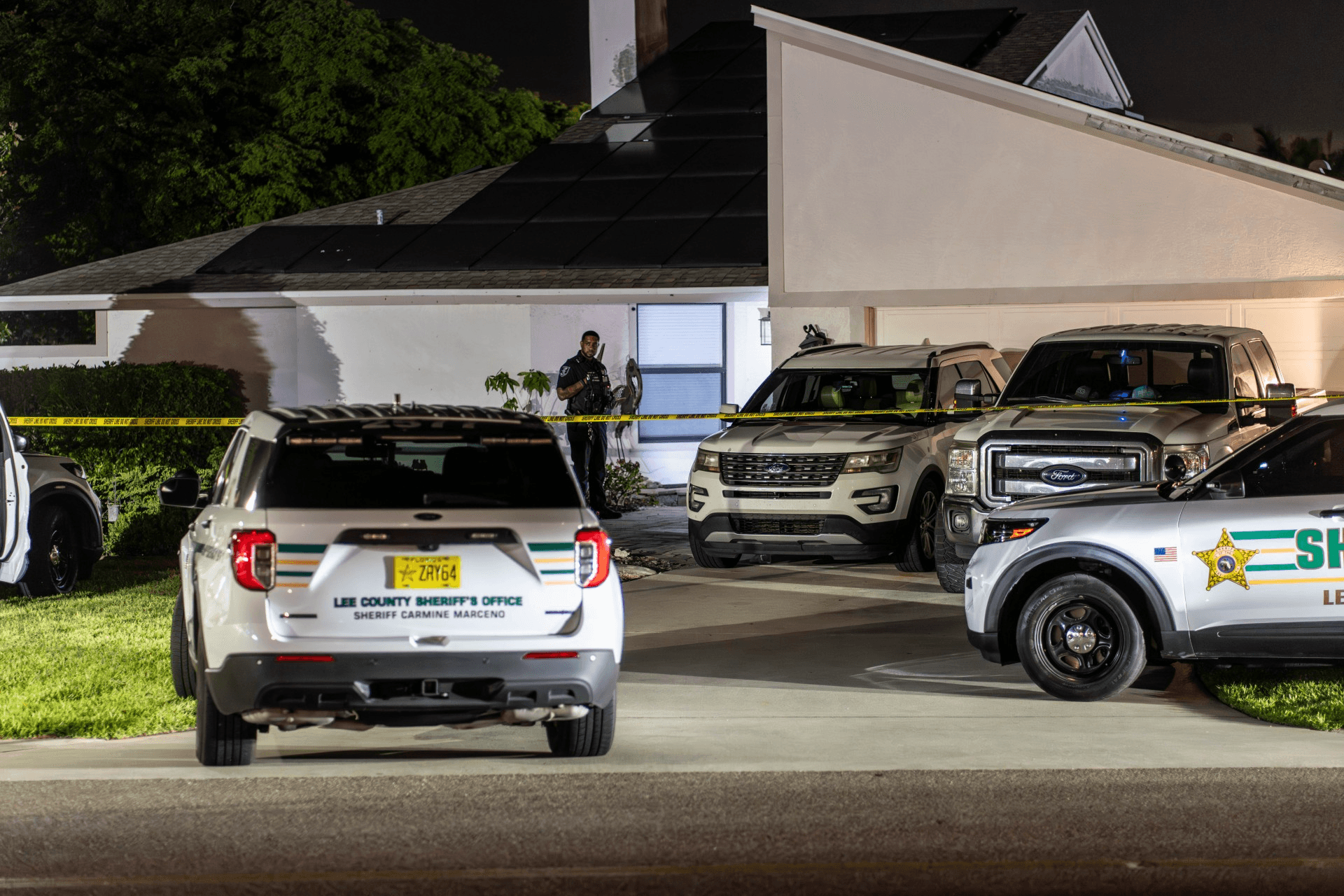 Man in custody after Lee County deputies fire shot during welfare check that escalated