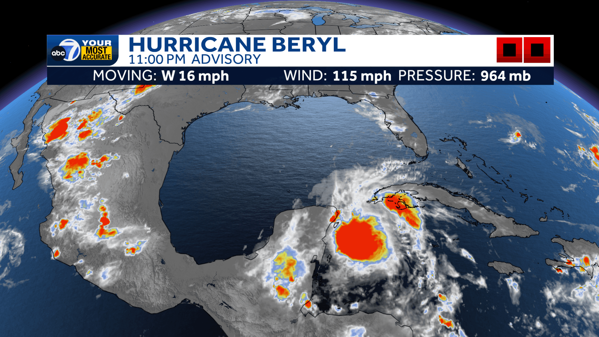 Beryl back to a major hurricane after a downgrade