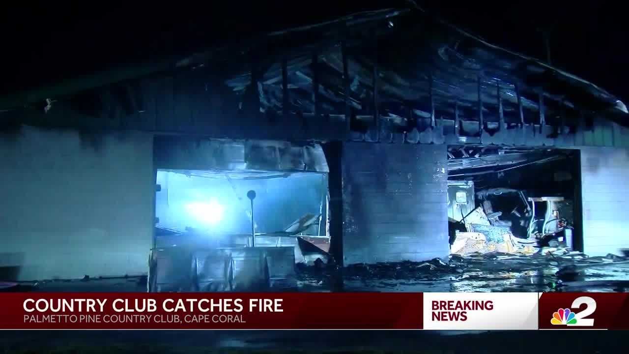 Building bursts into flames near Palmetto-Pine County Club in Cape Coral