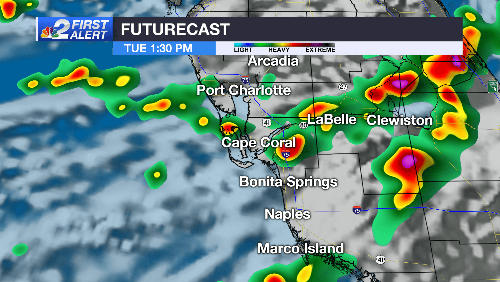 Tropical downpours, flood risk for Southwest Florida
