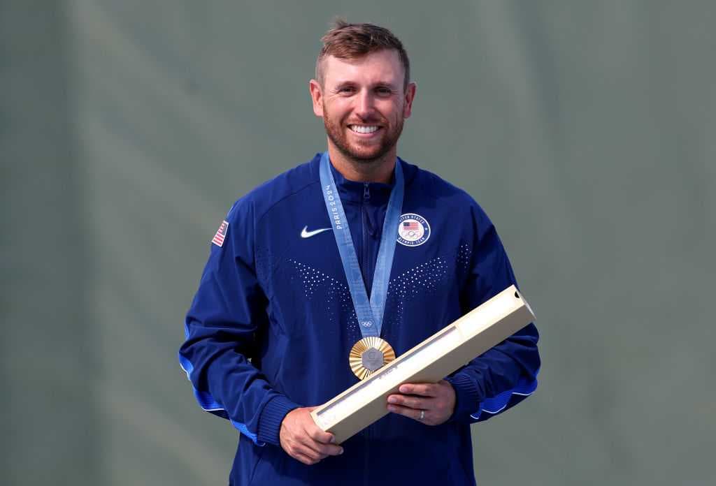 Port Charlotte native Vincent Hancock wins silver in Olympic mixed team skeet competition
