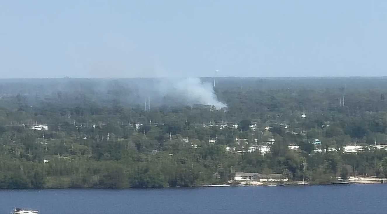 Brush fire reported near Heart Road in North Fort Myers Thursday
