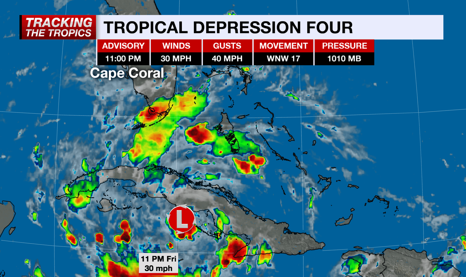 Tropical Depression 4 has formed
