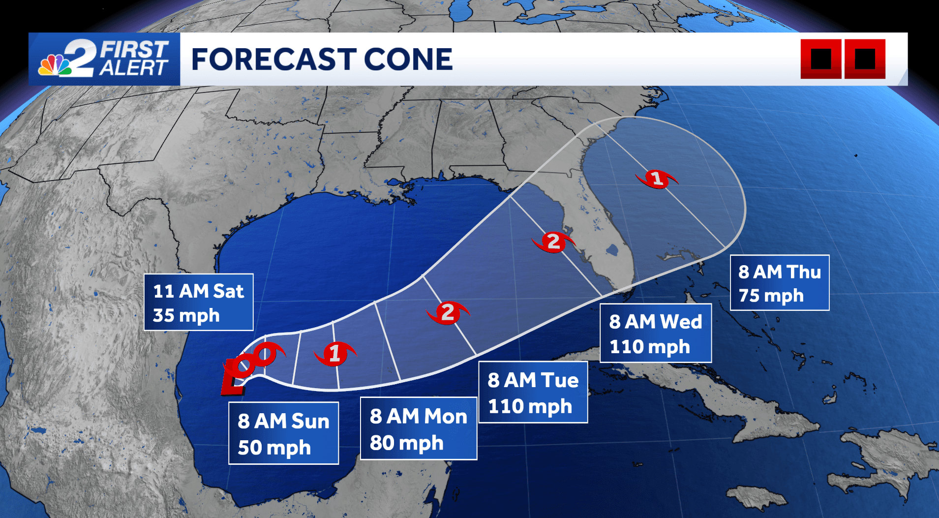 Tropical Depression Fourteen Forms in the SW Gulf