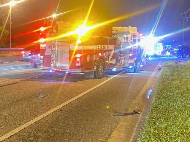 1 taken to hospital after three-vehicle crash in Fort Myers