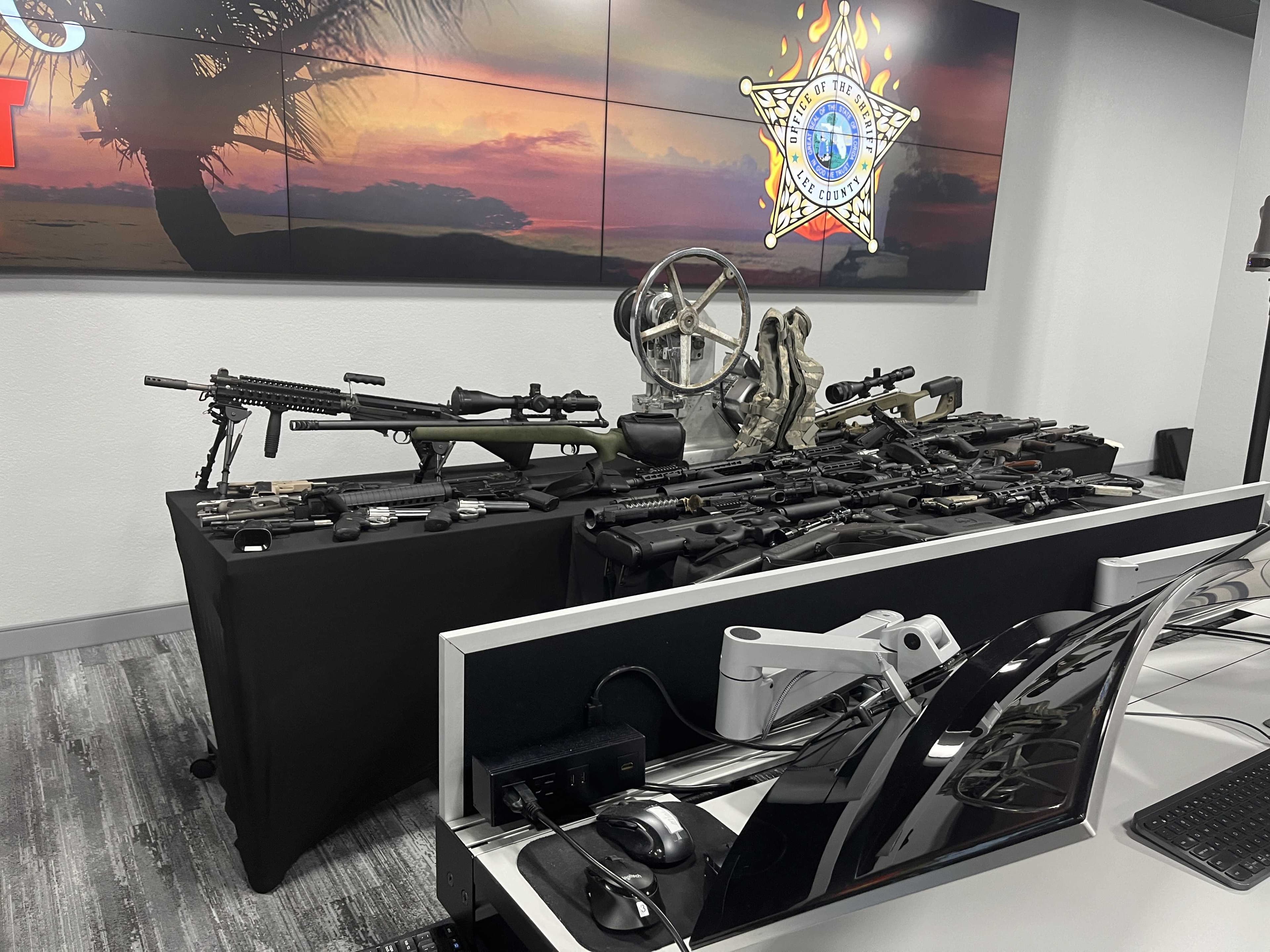 More than 50 arrested after deputies seize 7.5 kilos of cocaine, fentanyl and 100 guns in Lee County drug raids