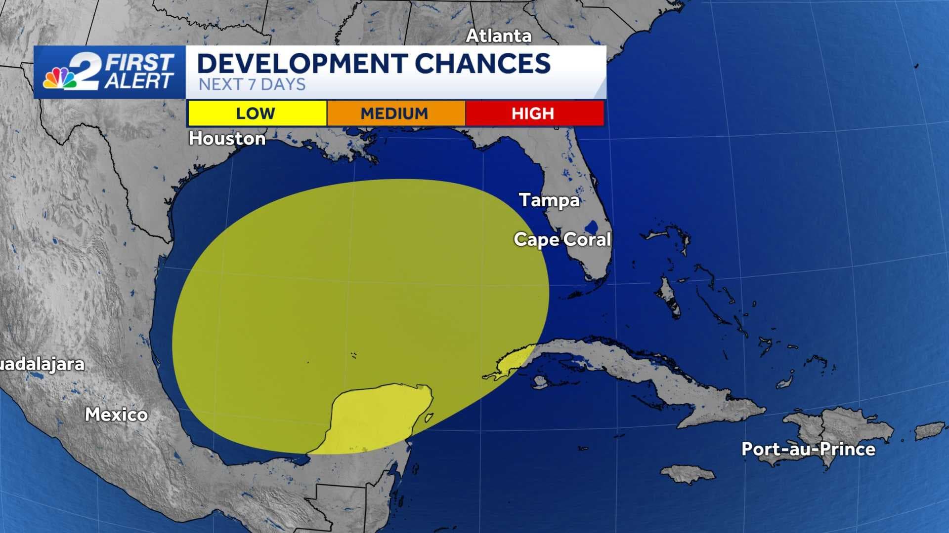 Increasing rain chances as Gulf is monitored for tropical development