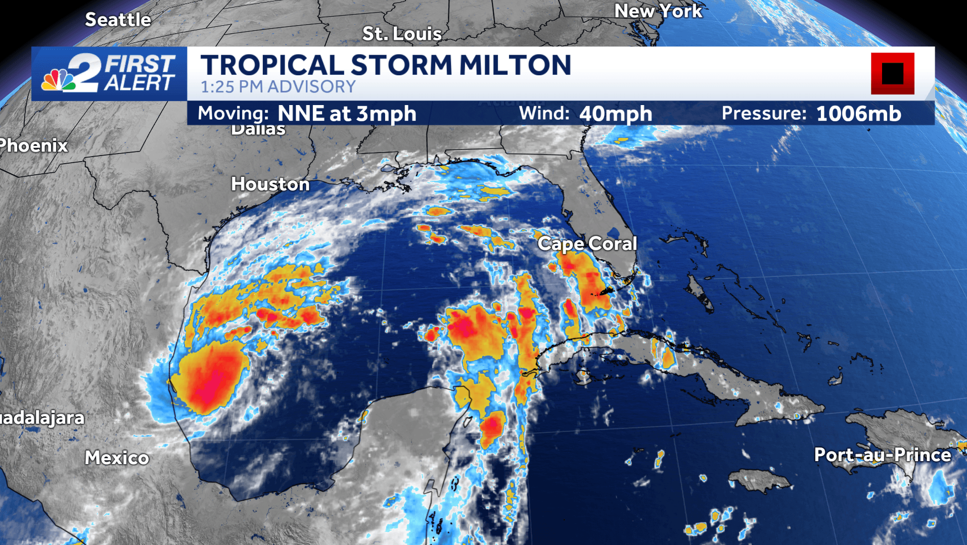 Tropical Storm Milton forms in the SW Gulf