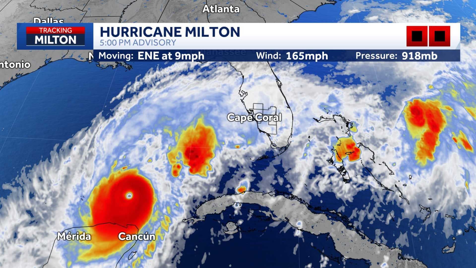 LIVE: Milton strengthens to Cat 5 again, significant storm surge & wind threat to SWFL