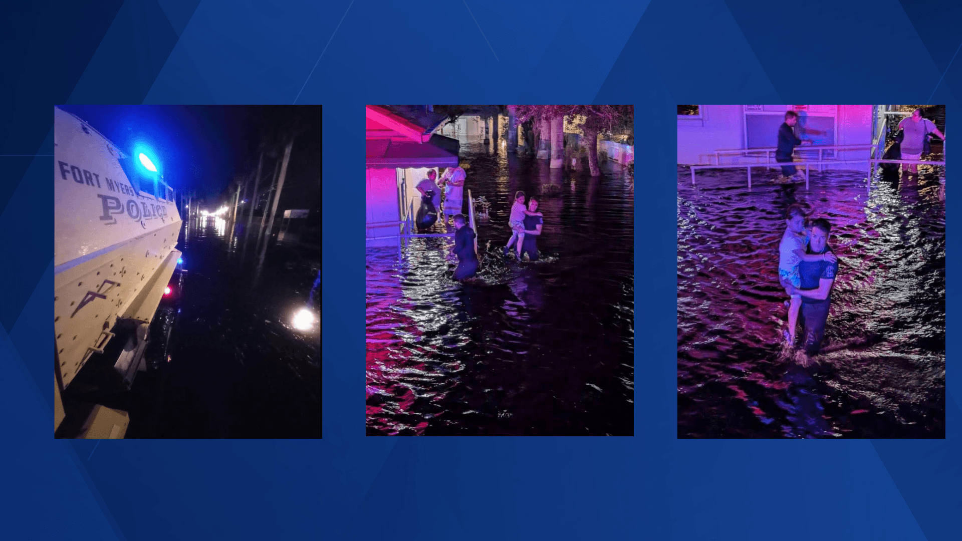Family rescued in Fort Myers as storm surge continues rising