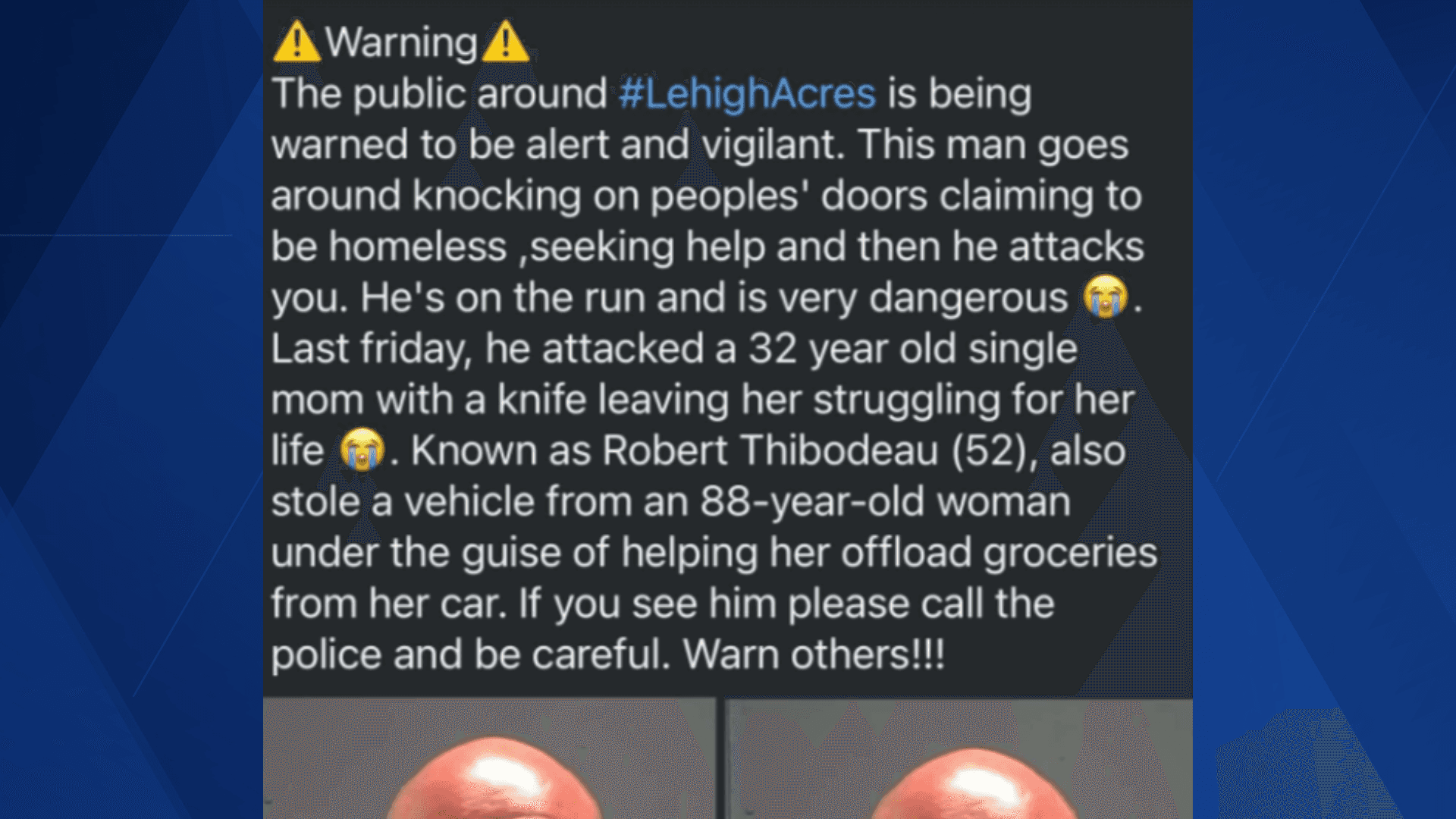 'Robert Thibodeau' serial killer scam targets SW Florida Facebook groups
