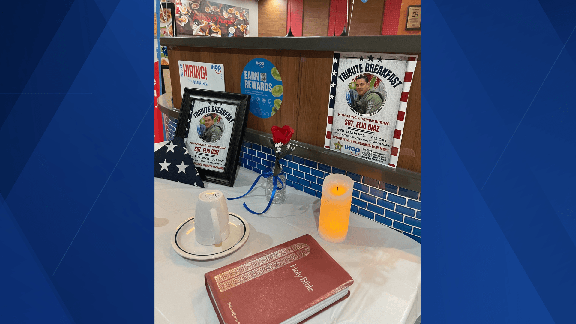 IHOP Port Charlotte hosts tribute breakfast fundraiser honoring fallen Sgt. Elio Diaz