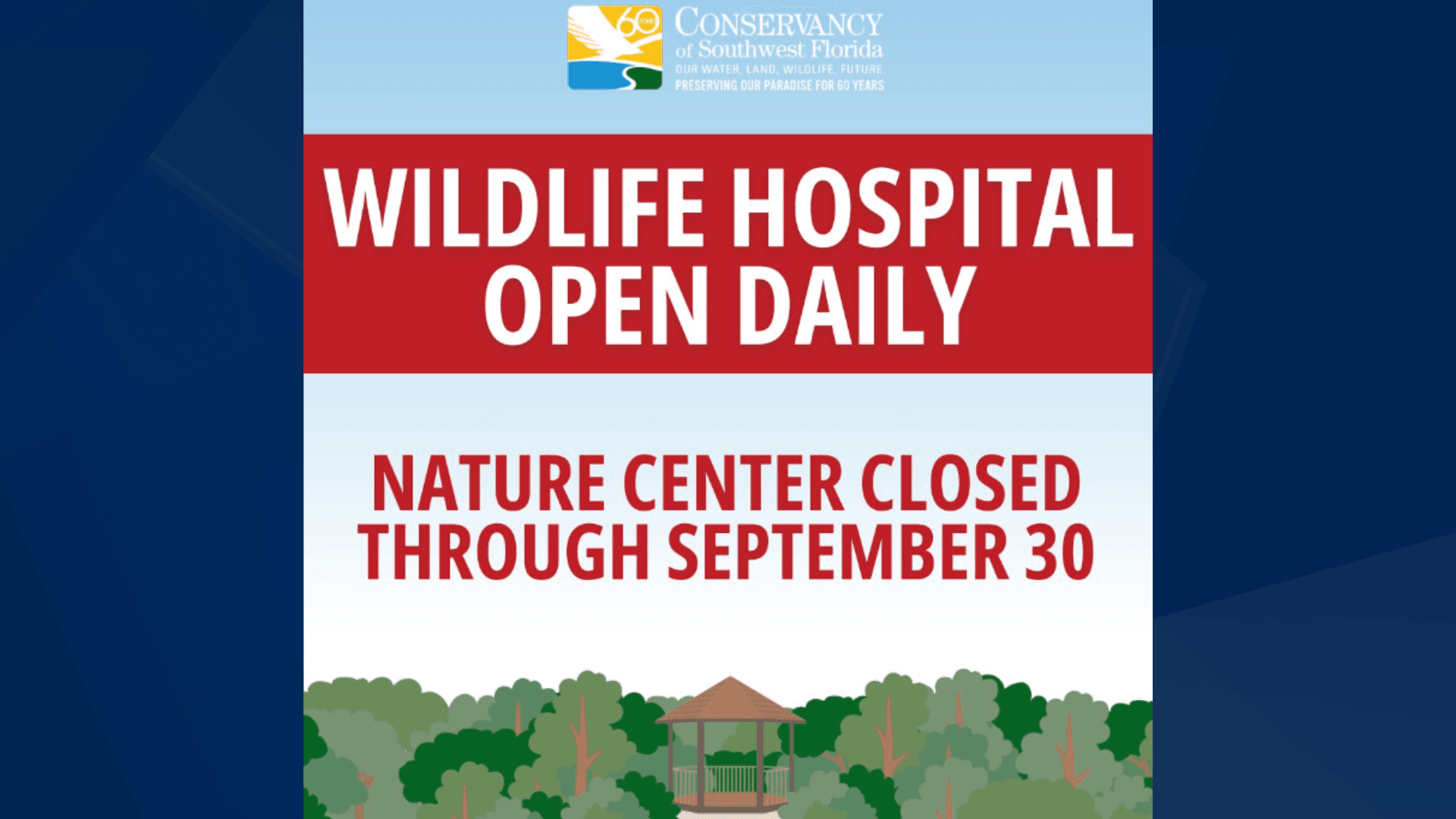 Conservancy Nature Center closure announcement