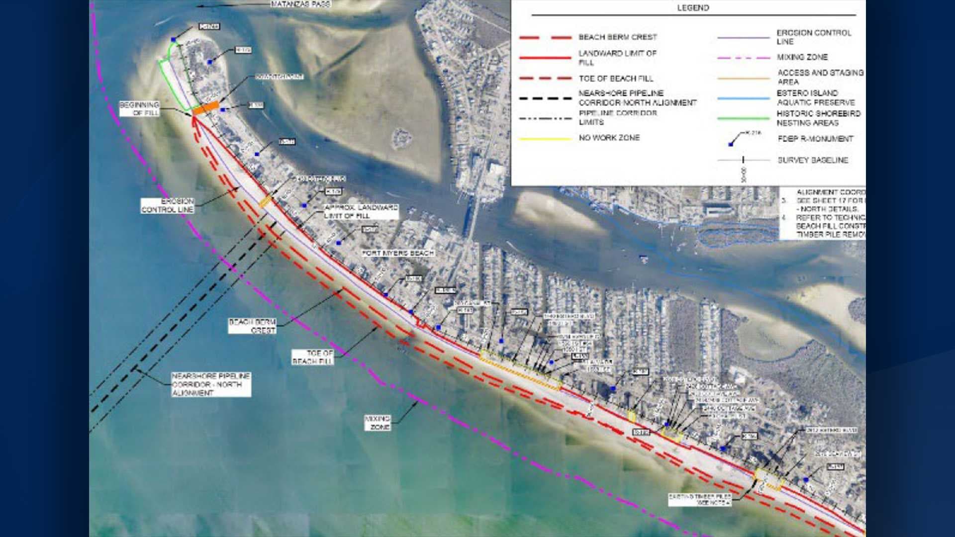 Estero Island Beach Nourishment and Hurricane Recovery Project underway
