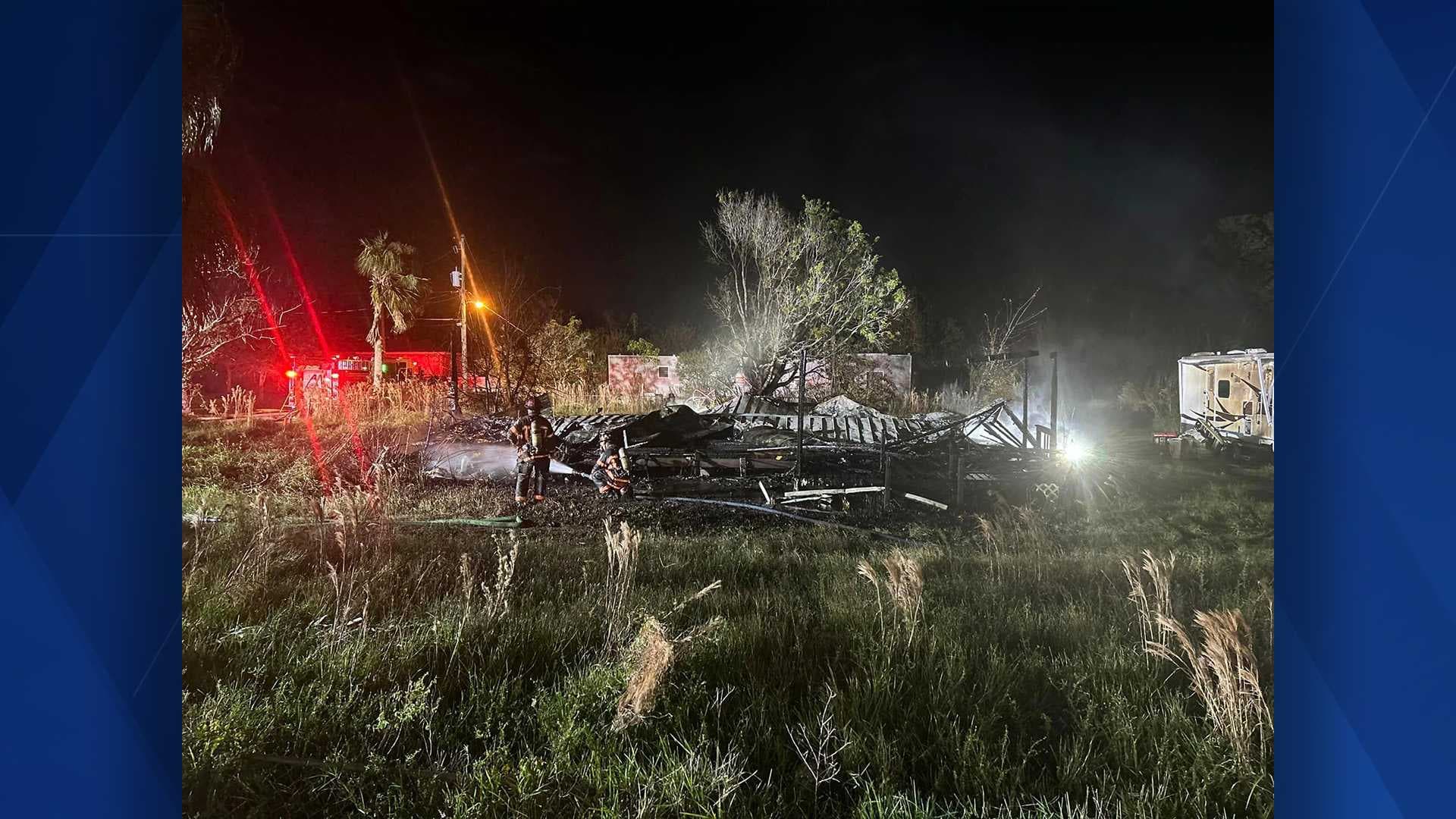 Fire engulfs manufactured home in Harlem Heights community