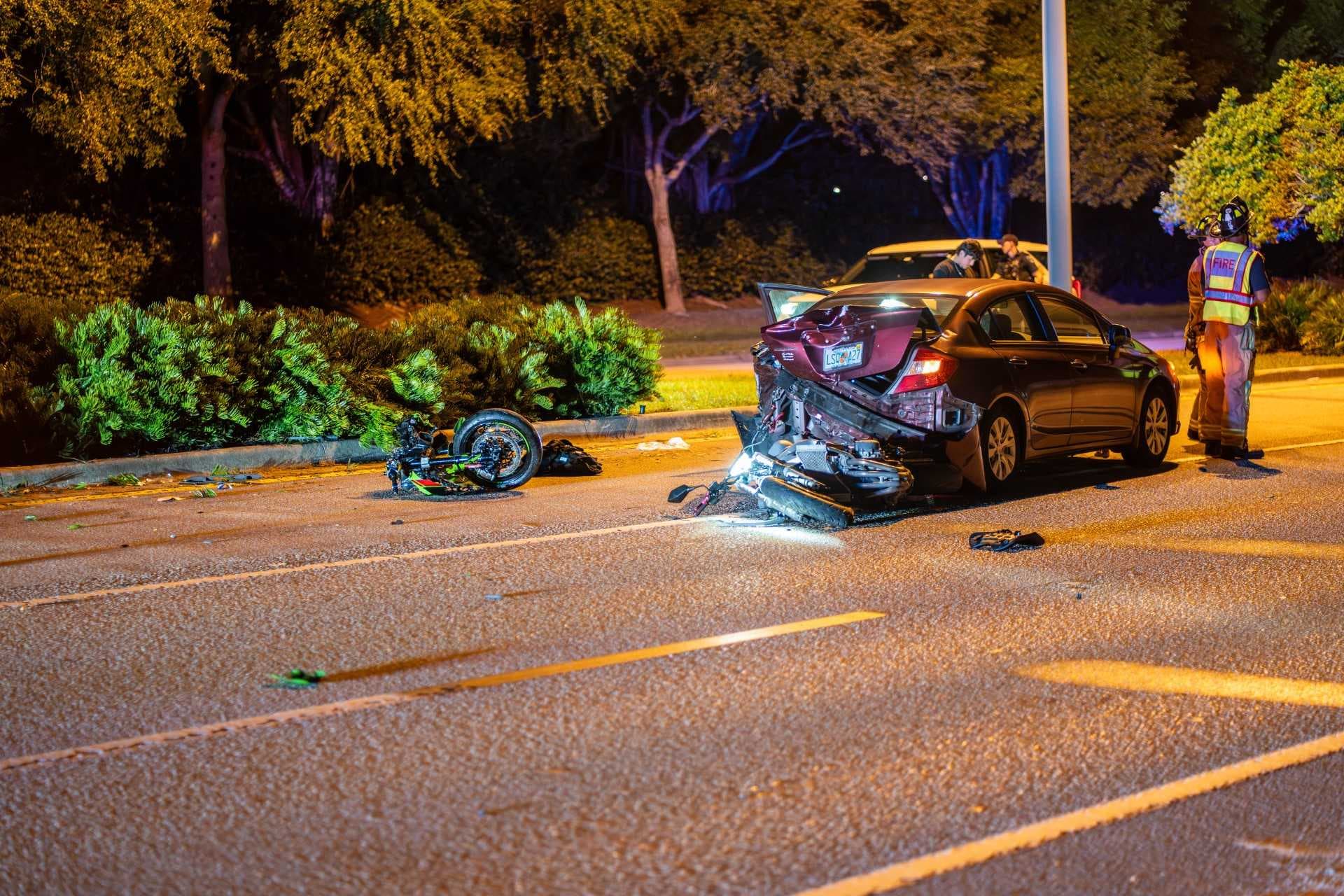Motorcyclist hospitalized after crash along Ben Hill Griffin Parkway