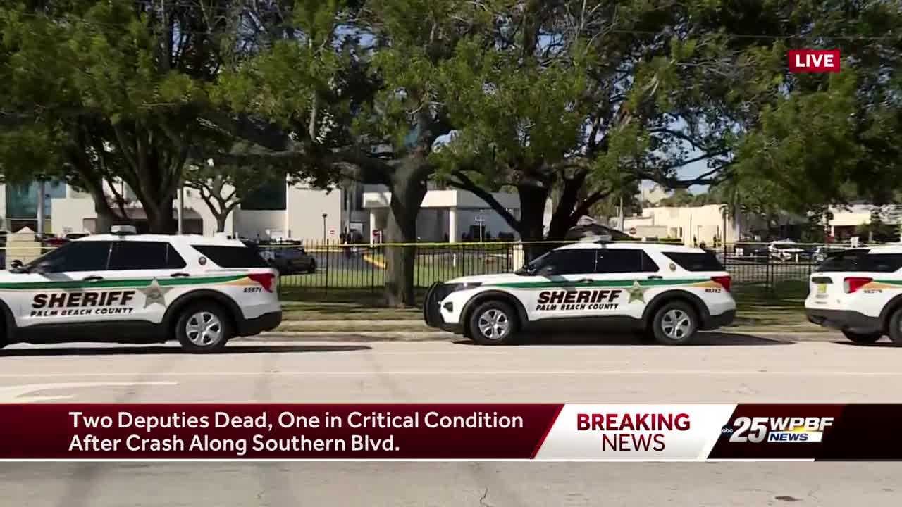 2 motor deputies dead, 1 in critical condition after being hit by vehicle on Southern Boulevard