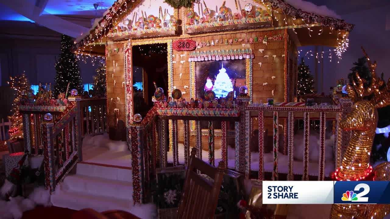 Pastry chef sweetens holiday season with larger-than-life gingerbread house