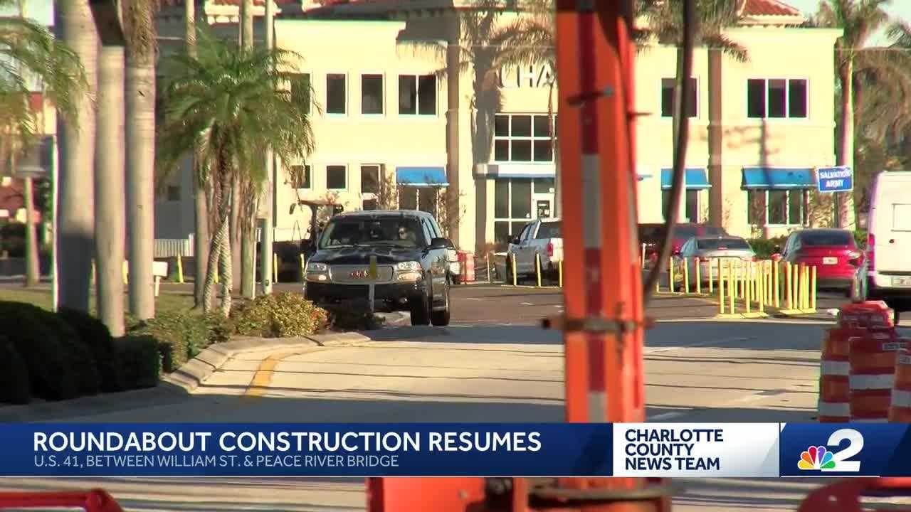 Road work causing delays as FDOT begins installing roundabout in Punta Gorda