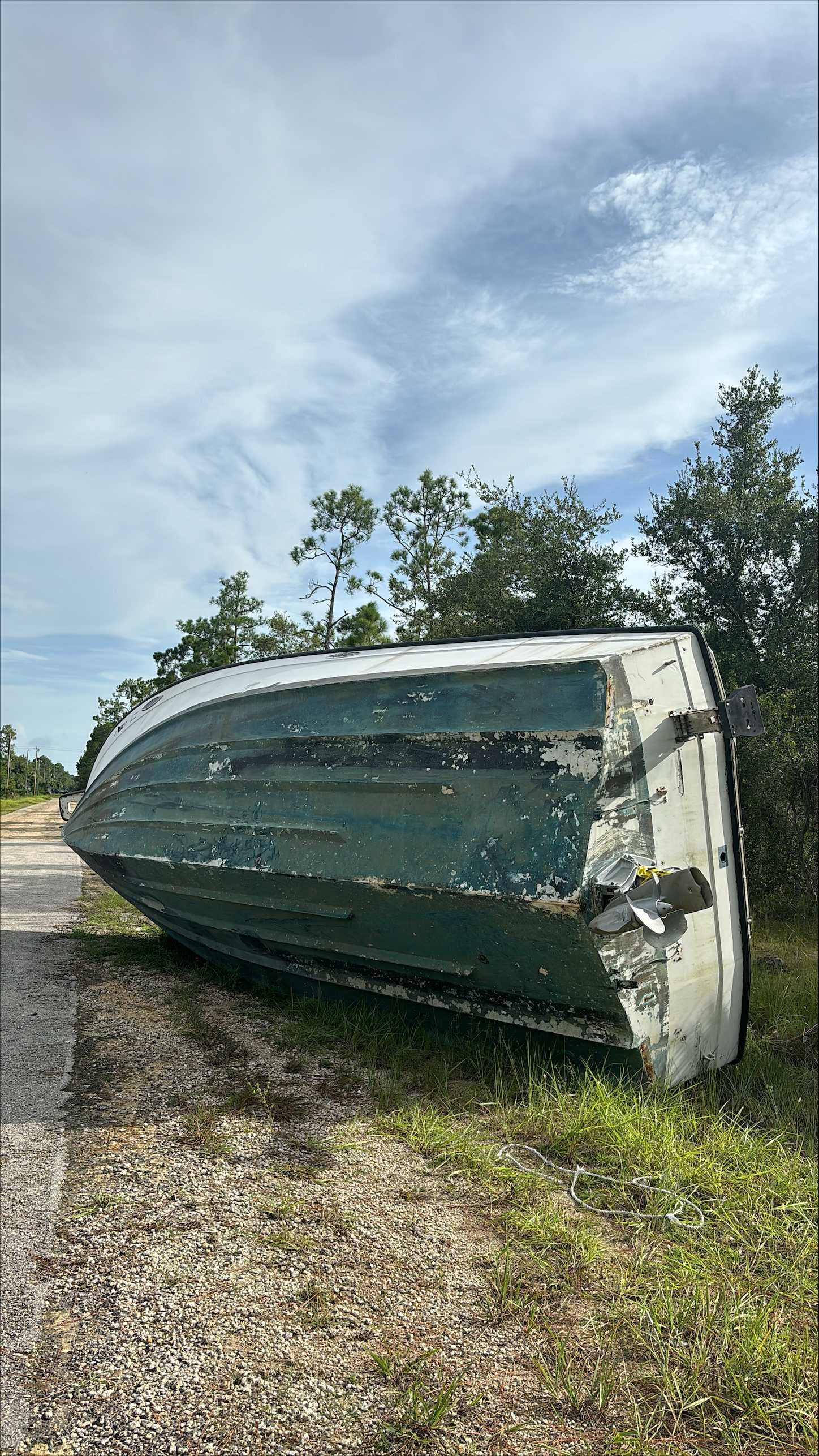 Boat dumped near Lehigh Acres Road