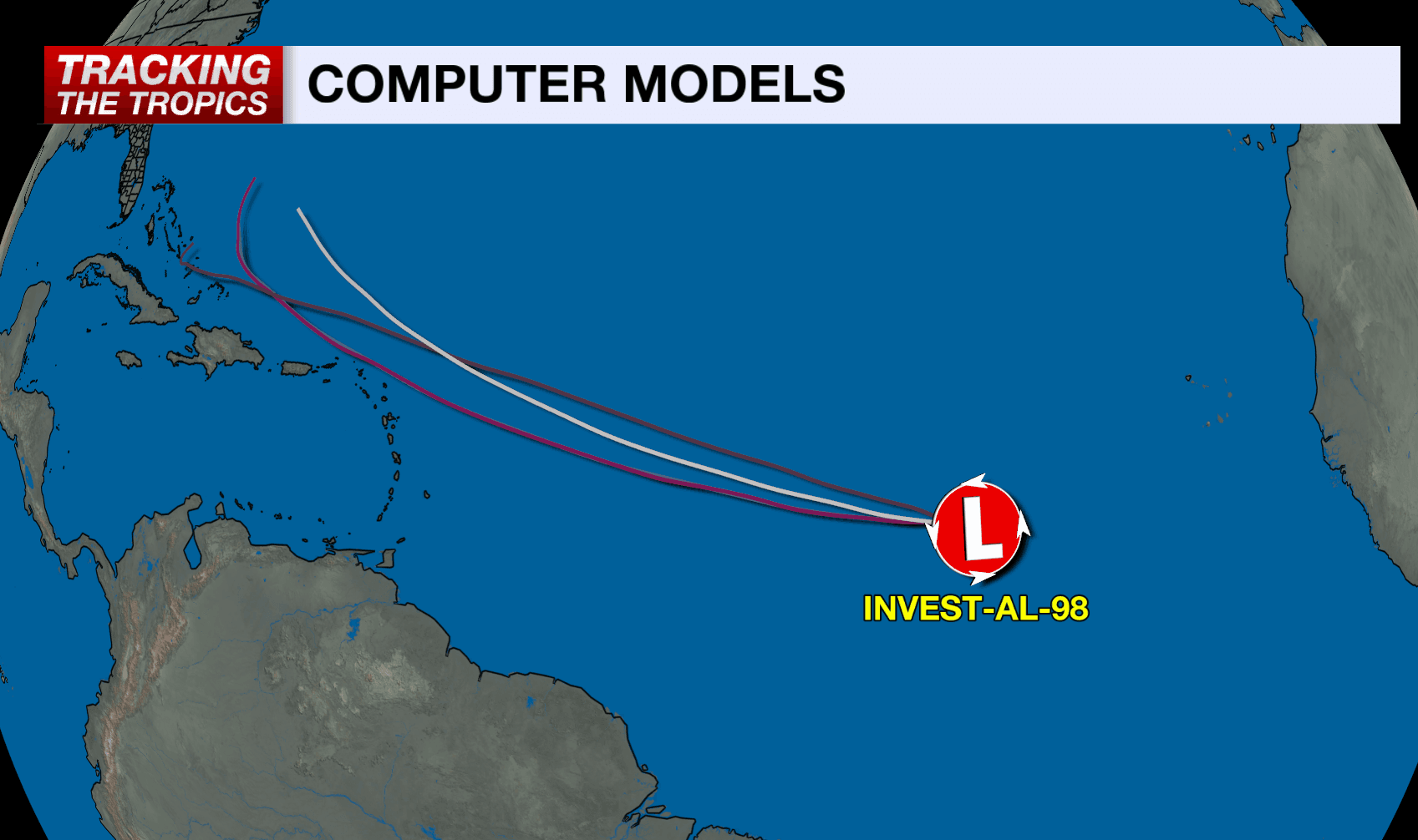 New Invest 98L in the Atlantic Basin likely to form