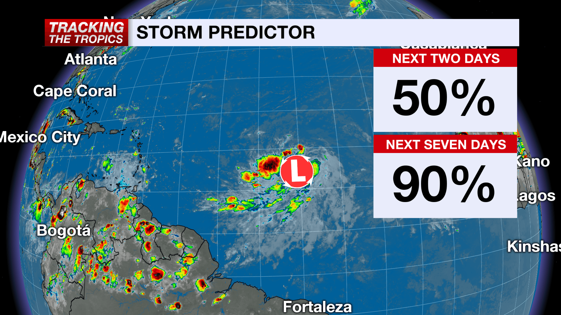 Invest 98L expected to become tropical depression early next week