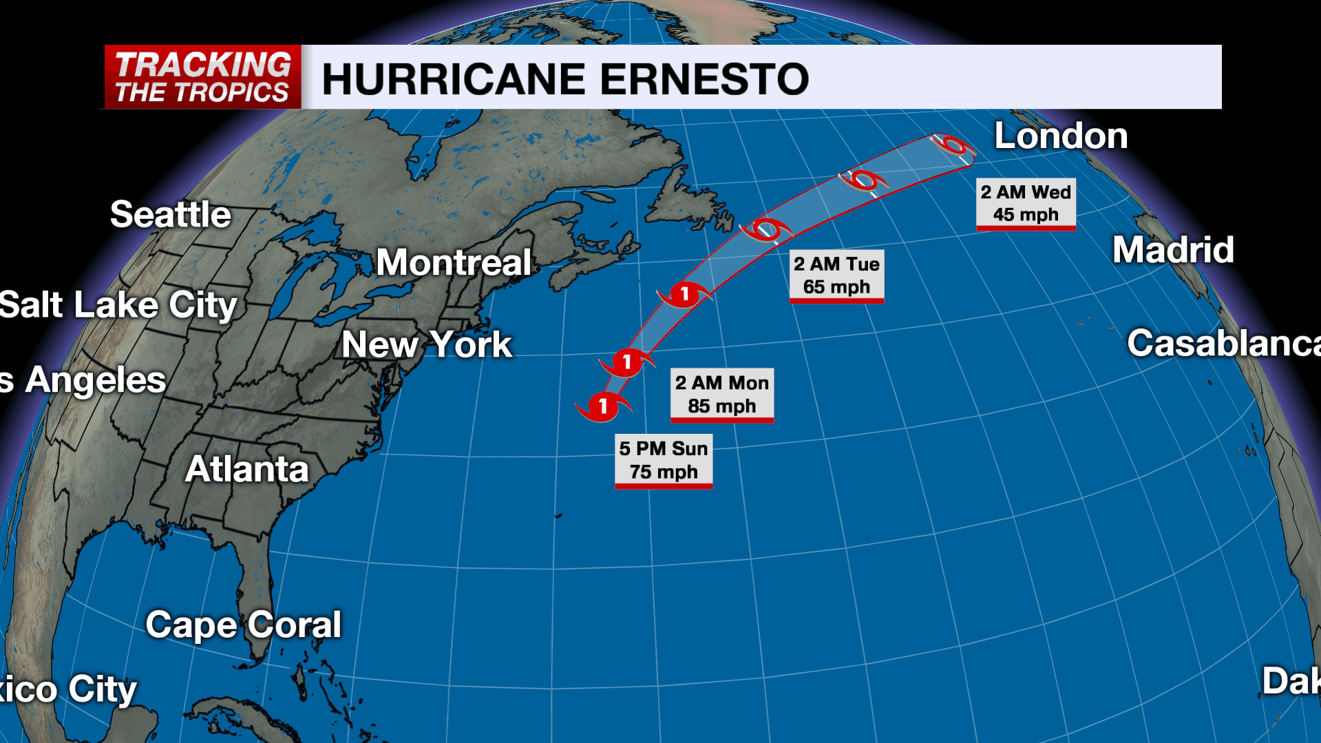 Ernesto to restrengthen into a hurricane