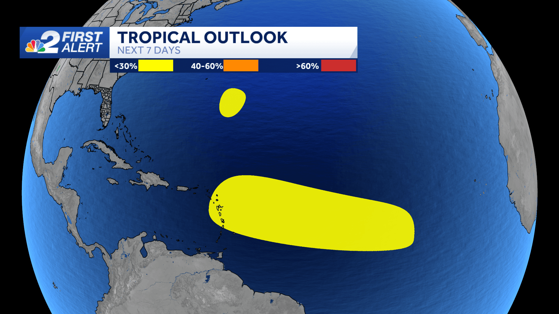 Two areas of interest in the Atlantic