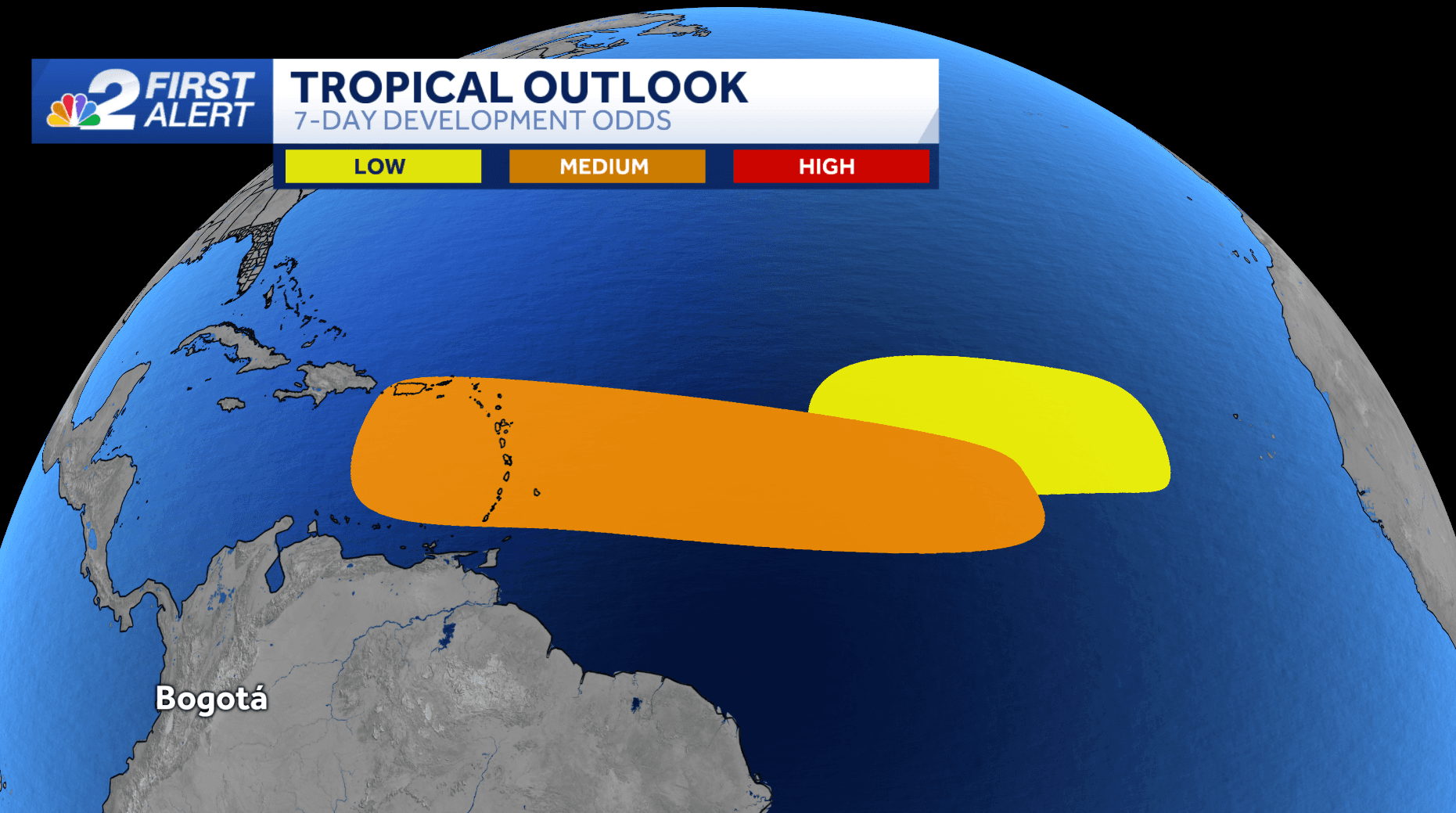 Watching two tropical waves for development over the next few days