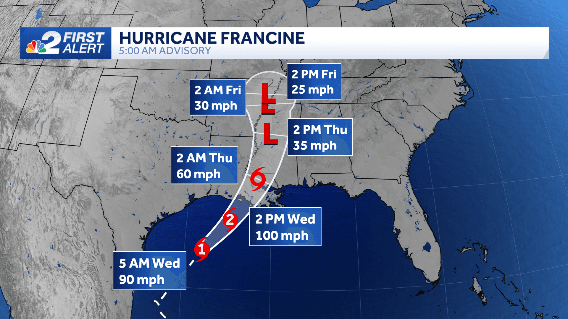 Hurricane Francine expected to make Landfall in Louisiana Wednesday