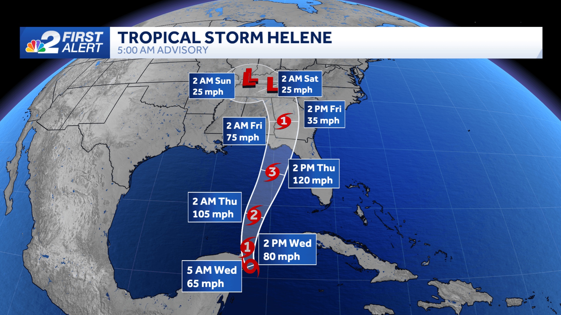 Helene strengthens, expected to become a major hurricane before FL landfall