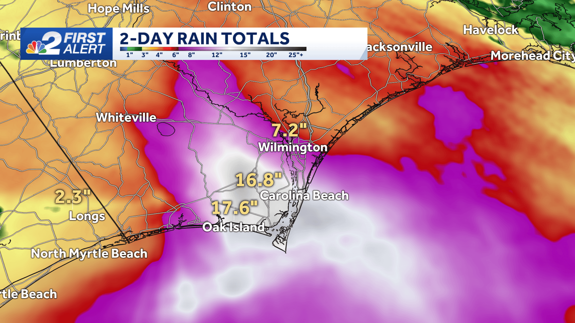 Rain continues in North Carolina, Gordon remains the only active area in the tropics
