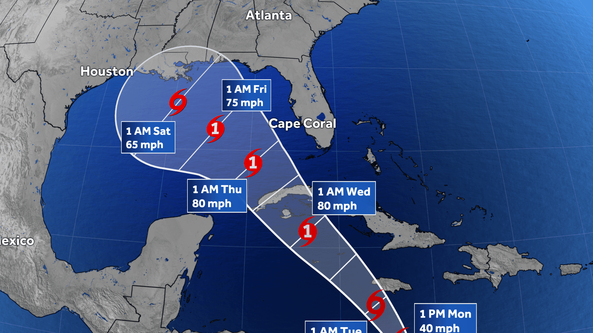 Hurricane forecast to move into Gulf of Mexico this week